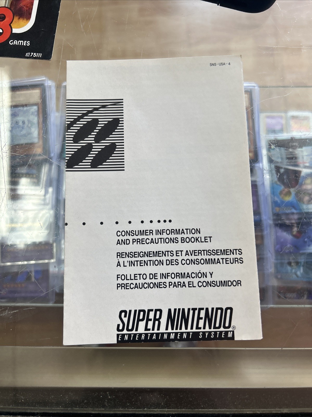 Super Nintendo Precaution SNS-USA-4 INSERT ONLY Authentic Nintendo