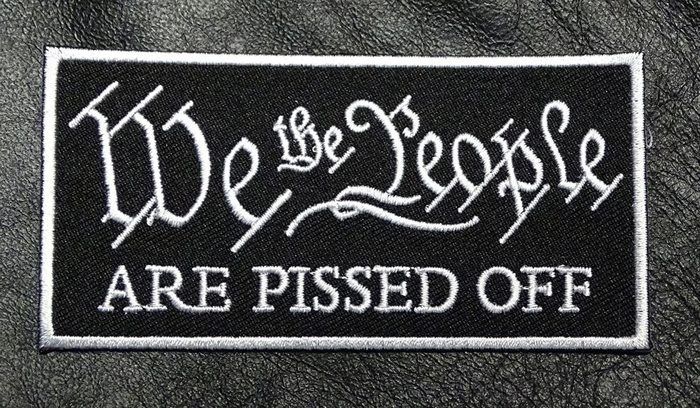 We The People ARE PISSED OFF EMBROIDERED  IRON ON PATCH