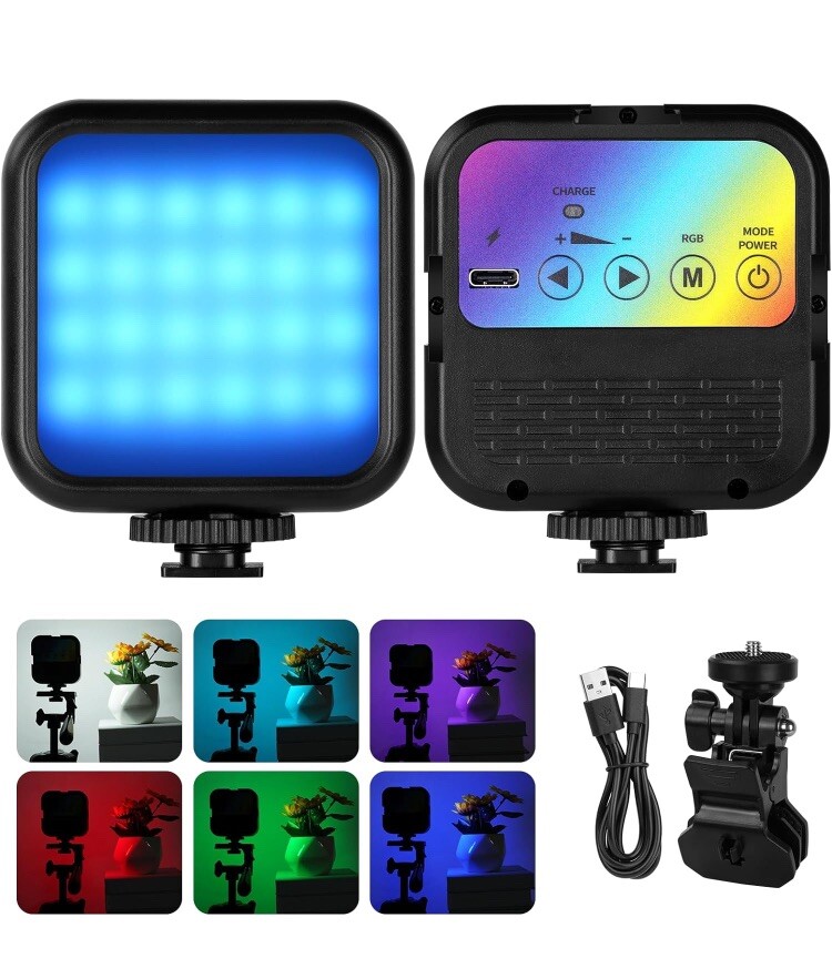 WLR1 RGB Video Light, Camera Light 360° Full Color Portable Photography Lighting