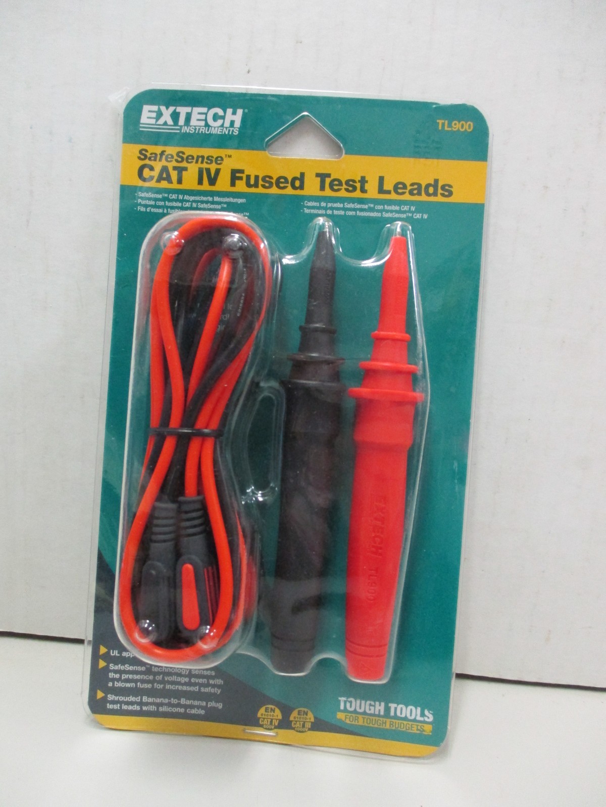 Extech Instruments Safe Sense Cat IV Fused Test Leads TL900
