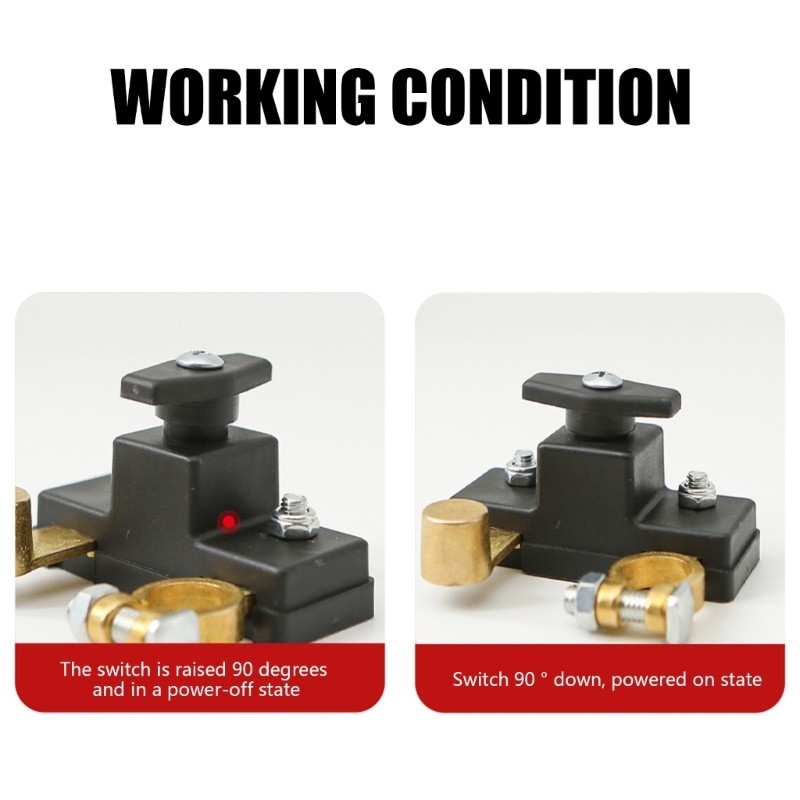 Auto Battery Cut Off Switch Battery Isolator Switch Brass for Long Term Storage
