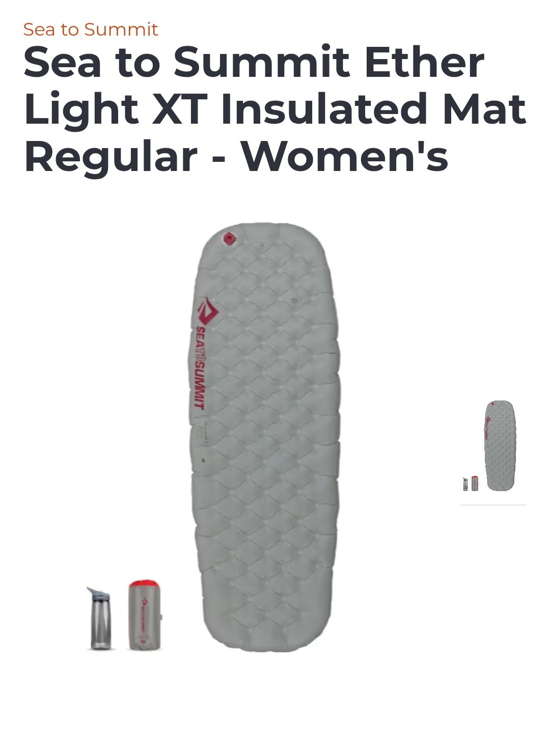 SEA to SUMMIT Ether Light XT Insulated ultralight sleeping pad