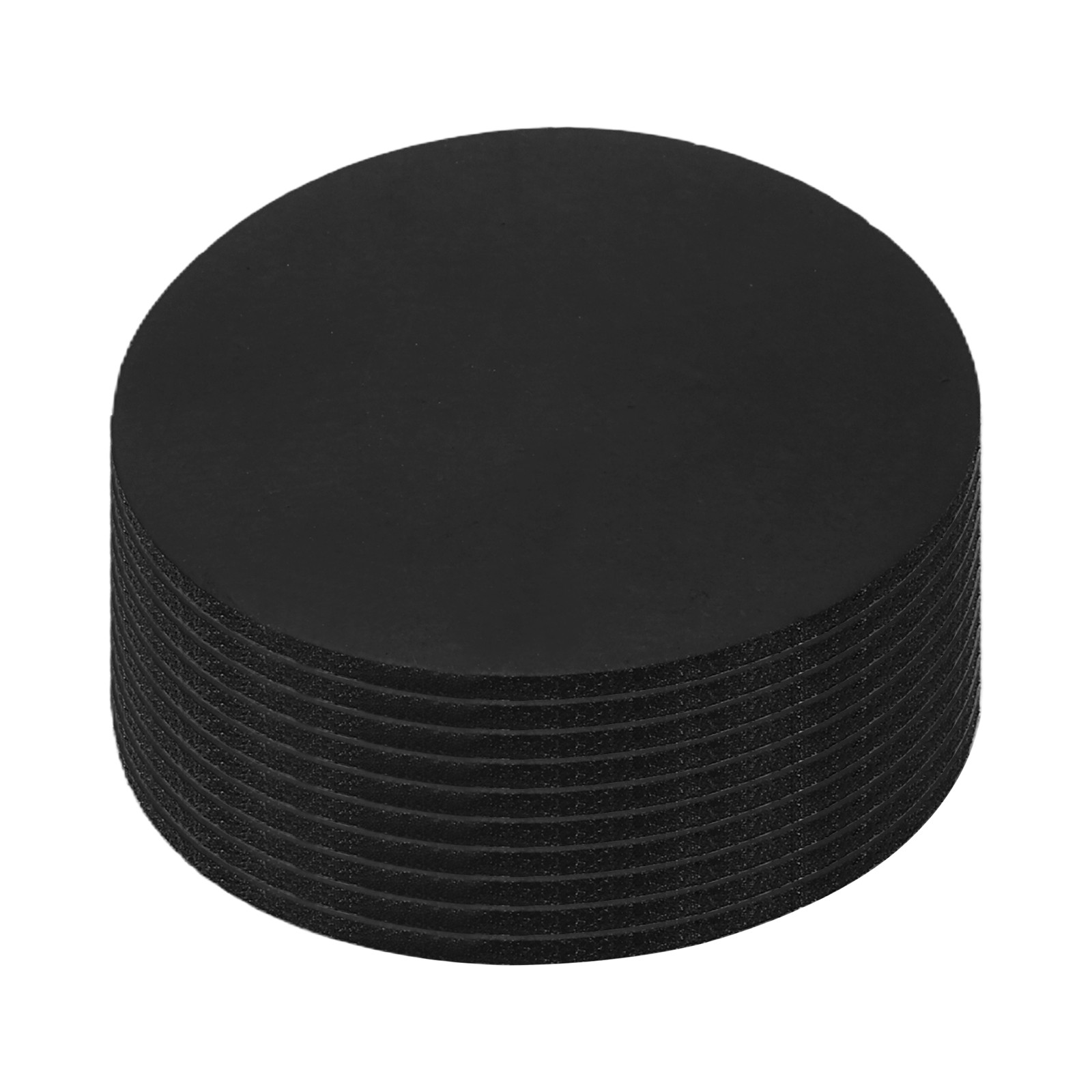 10Pcs Non Slip Furniture Pads, 32x1.3mm Round Rubber Furniture Grippers, Black