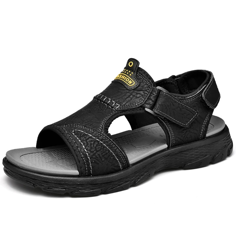First Layer Cowhide Sandals Outdoor Casual Beach Shoes Handmade Shoes for Men