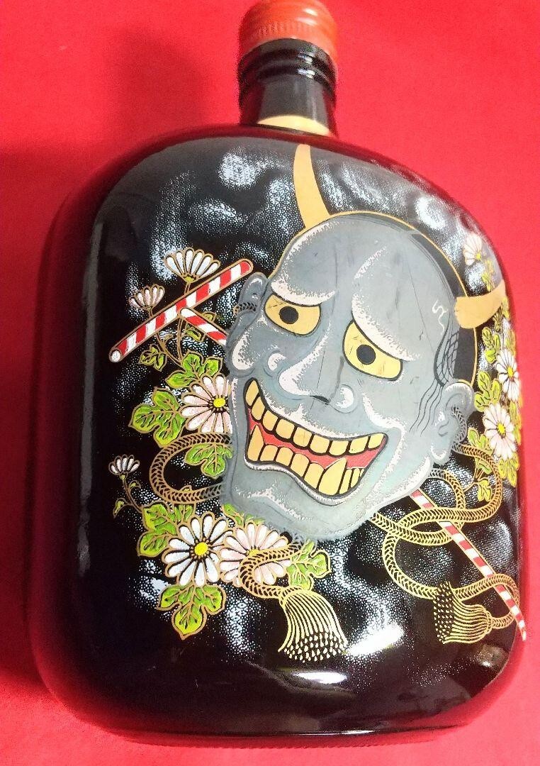 Suntory Whiskey Hannya Empty Bottle Rare Item suntory whisky old
