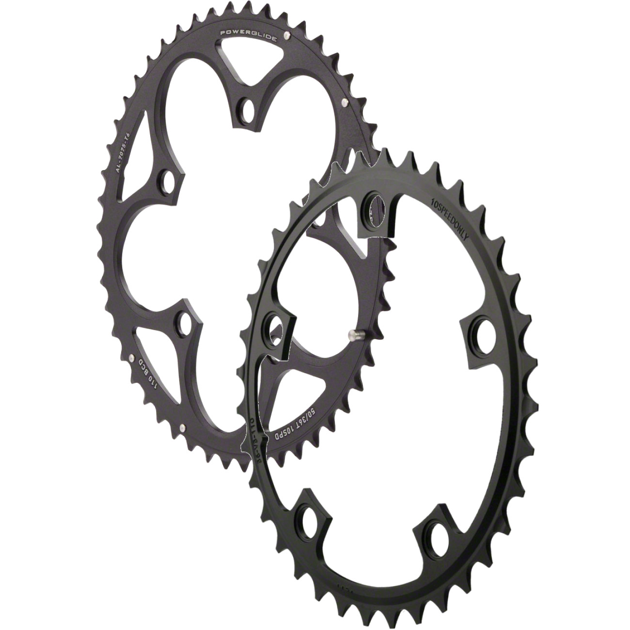SRAM 10-Speed Aluminum Chainrings Bundle 50t Outer & 34t Inner Black BCD 110mm