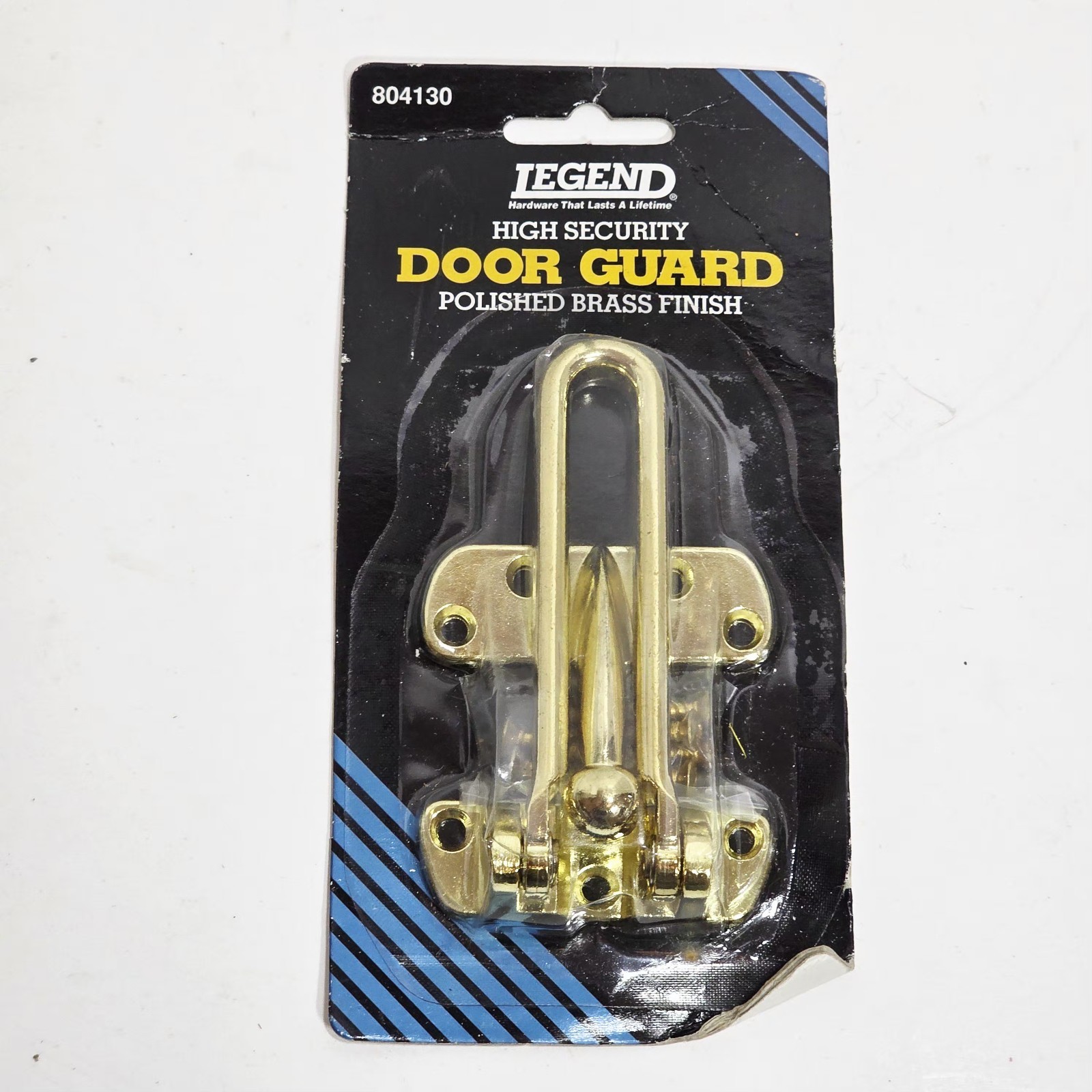 LEGEND HIGH SECURITY DOOR GUARD - POLISHED BRASS FINISH - NIP