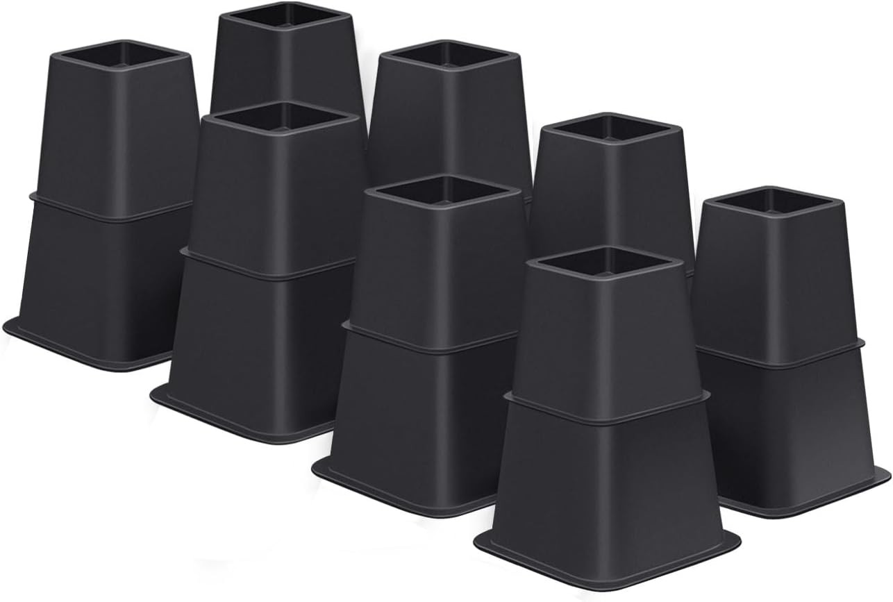 ANNKUT Bed Risers 8 inch Heavy Duty,Elevation in Heights 3, 5, 8 Inch，Adjusta...