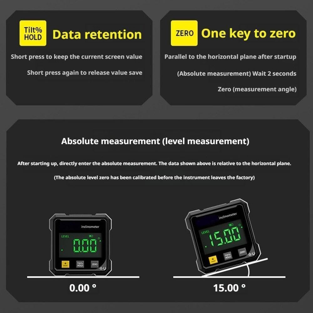 Magnetic Digital Level Box Gauge Angle Meter Finder Protractor Inclinometer