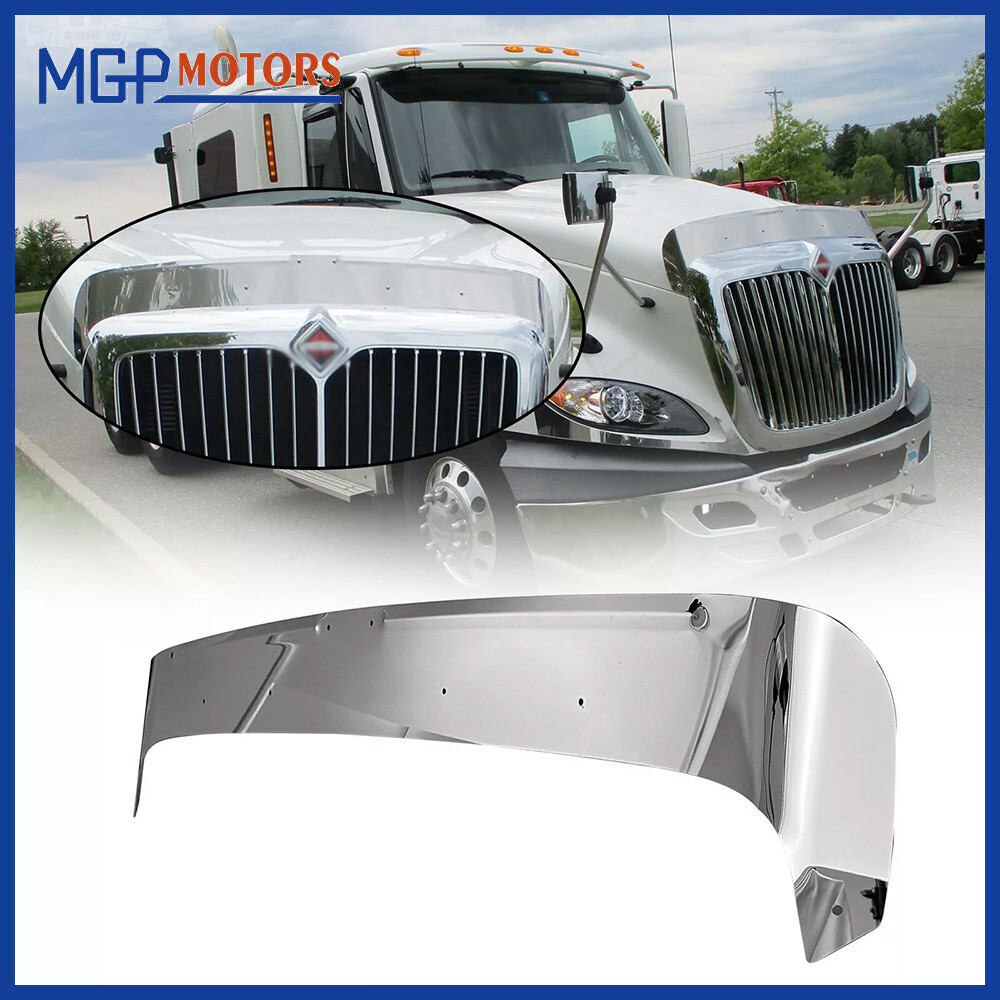 NEW For International ProStar Truck Stainless Steel Hood Shield Bug Deflector