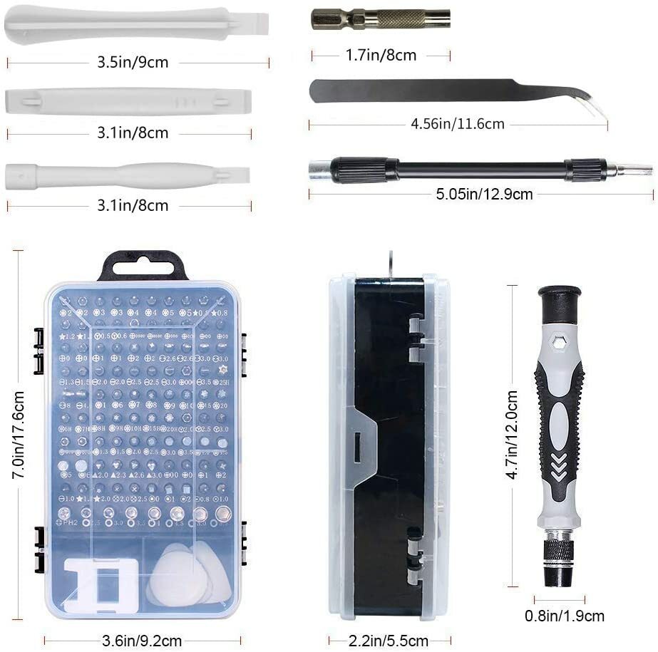 115 in 1 Magnetic Screwdriver Bit Set Tool Kit Repair For iPhone MacBook PC