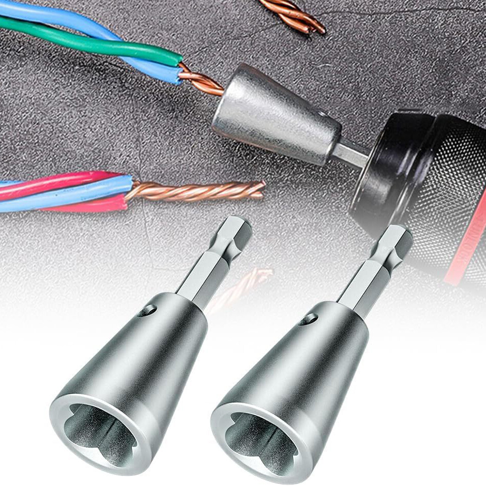 2/4X Wire Nut Twisting Tool Wire Cable Twister for Electrical Power Drill Driver