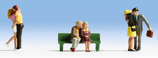 Noch 15510 HO Scale Couples Kissing -- pkg(6)