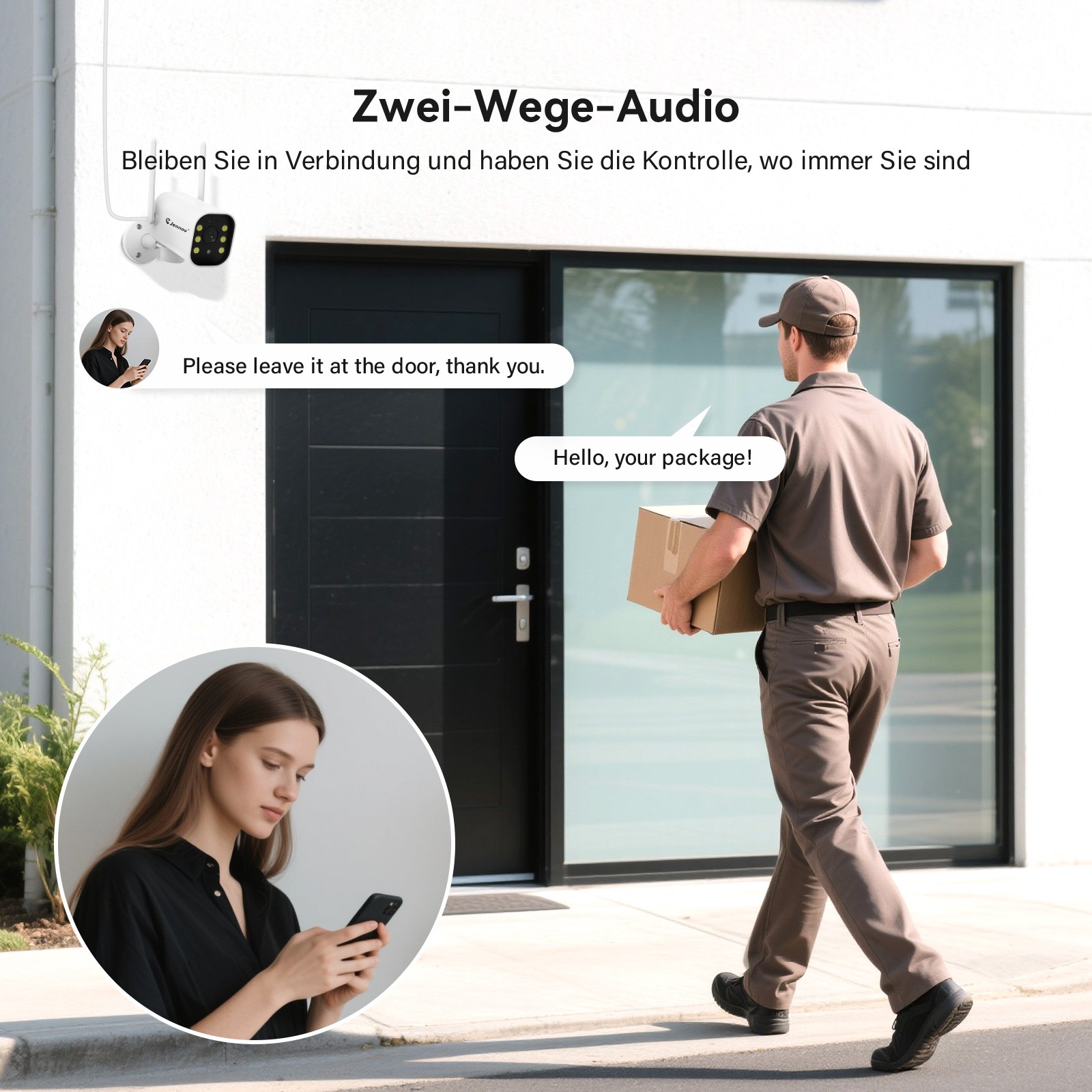 JENNOV Wireless 5MP Security Camera System NVR Two Way Audio Human Detection