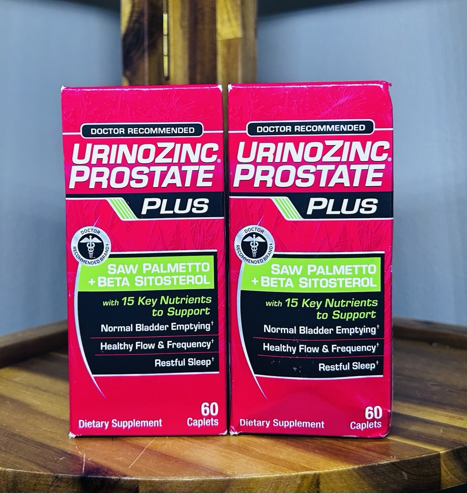 2 X Urinozinc Prostate Health Complex Beta Plus Supplement Urinary Support 60 ct