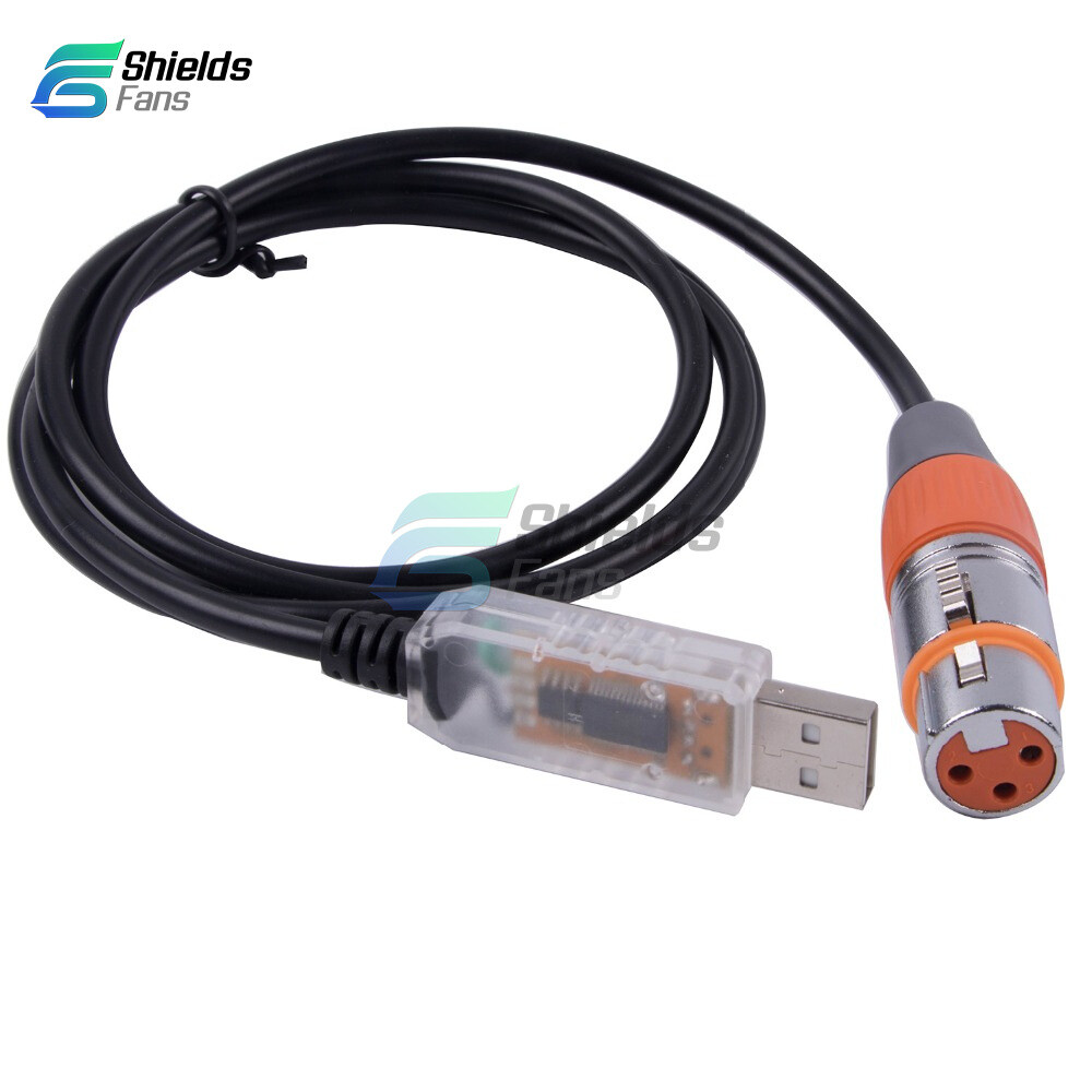 USB to DMX Interface Adapter Cable Stage Light PC DMX512 Controller Dimmer DMX