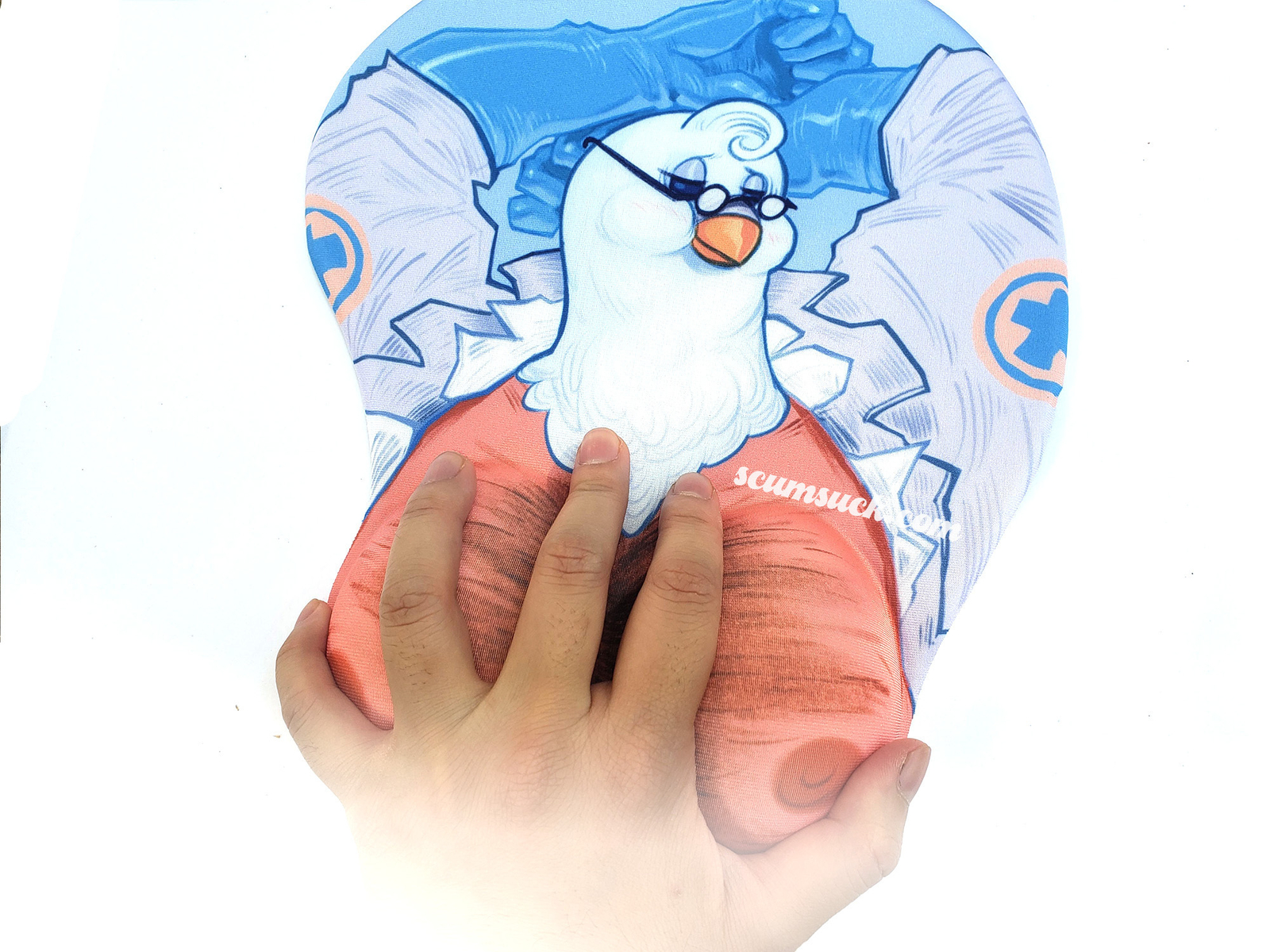TF2 blue Medic Ergonomic Mousepad