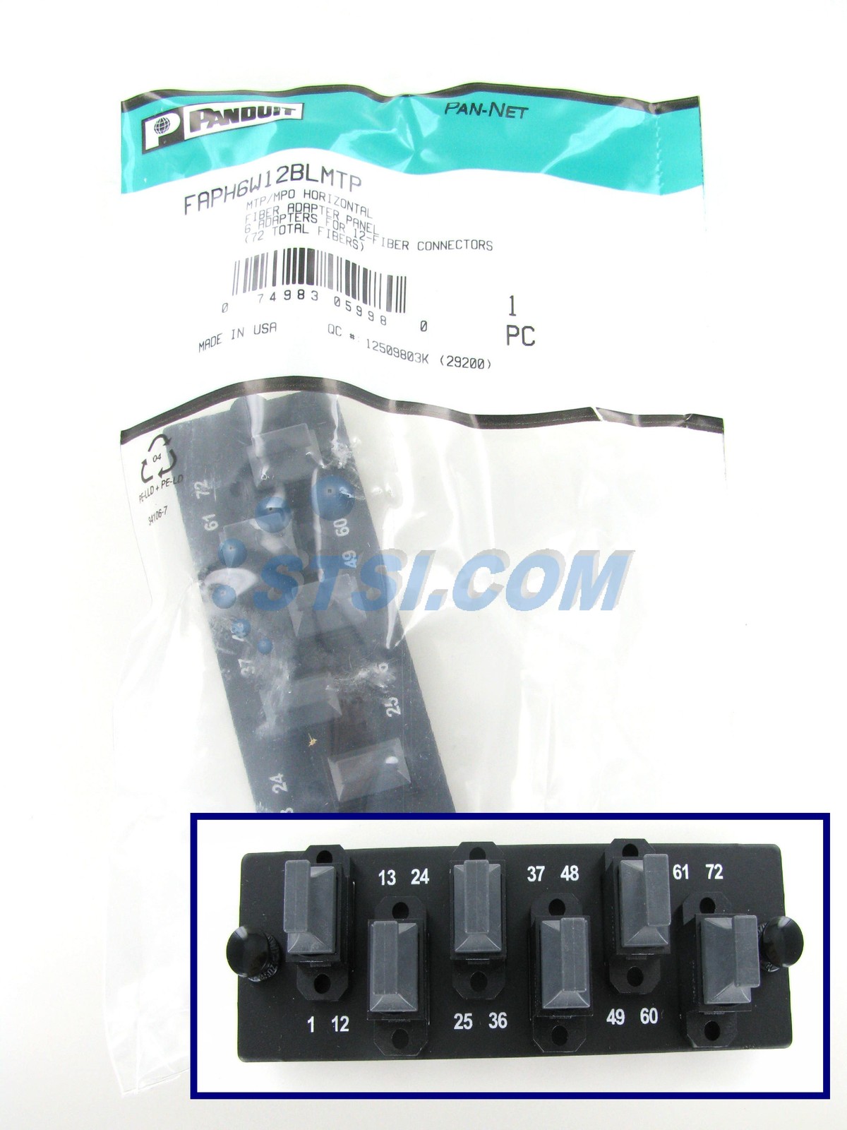 Panduit FAPH6W12BLMTP 72-Fiber Horizontal Fiber Adapter Panel, MTP/MPO ~STSI