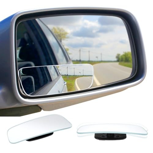 2 Pcs Frameless Blind Spot Mirrors for car, Universal Rear, Wide Angle Blind
