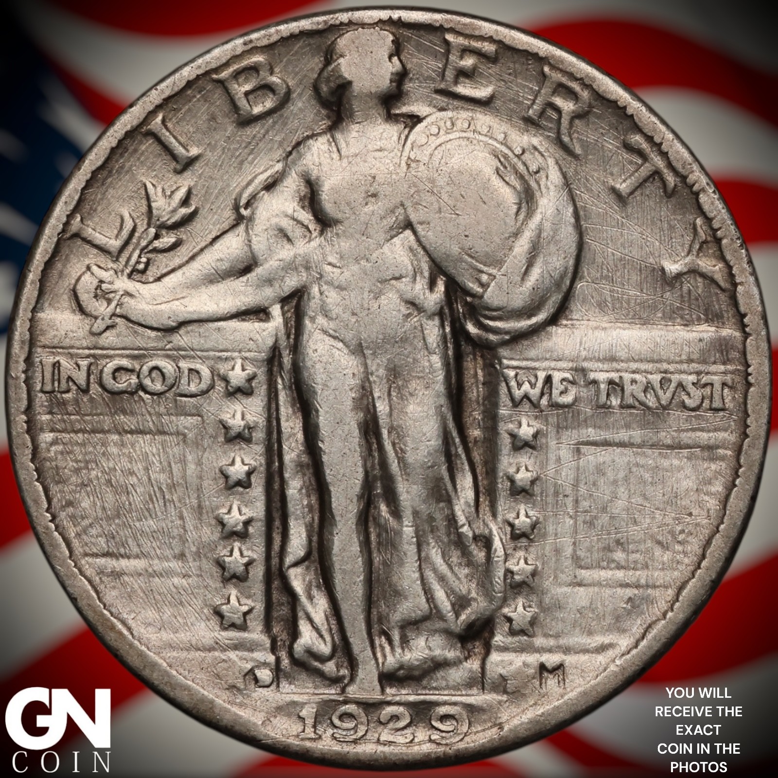 1929 D Standing Liberty Quarter A5435