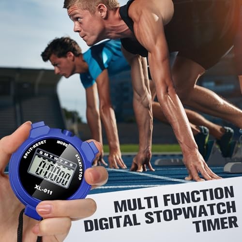 Pack of 12 Blue Multi Function Digital Stopwatch Timers with 12 Functions