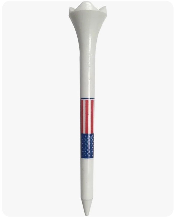 Pride Performance Plastic Golf Tee USA Flag 3 1/4 Inch 30 Pack