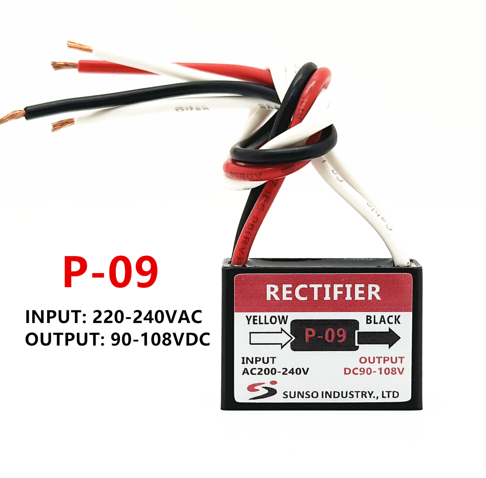 SUNSO P-09 RECTIFIER Motor Brake Rectifier AC220-240V DC90-108V
