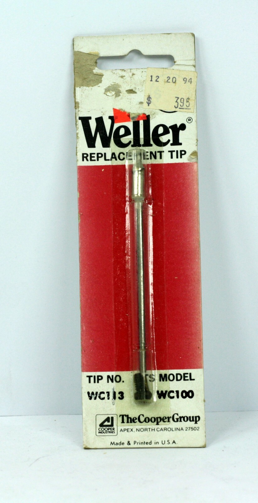 One (1) NOS in Original Packaging Weller WC113 Tip for Model WC100