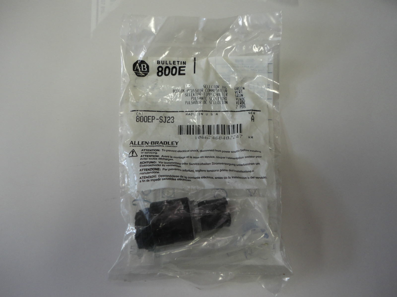 New, Free Ship, Allen Bradley 800EP-SJ23 Ser A, Selector Jog Switch, 2 Position