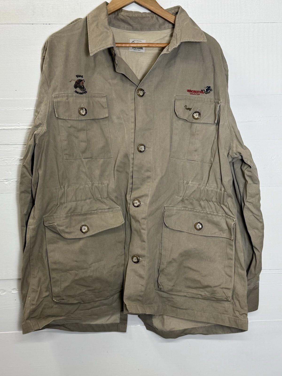 Vintage 90s Duxback Canvas Hunting Bird Shooting Jacket Lightweight Quail Sz XXL