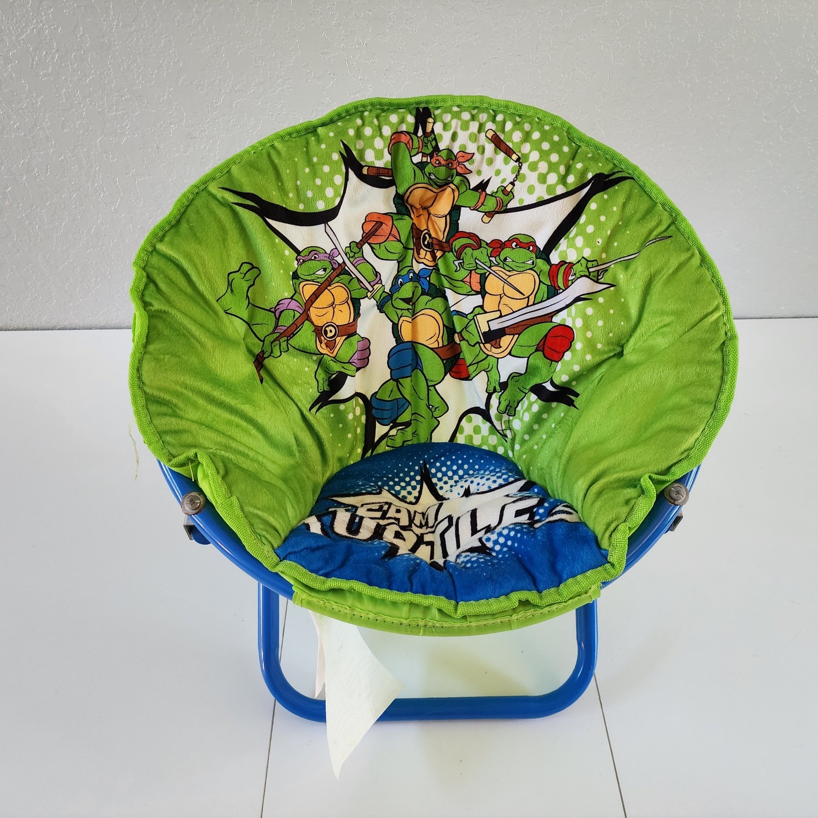 Nickelodeon TMNT Teenage Mutant Ninja Turtles Kids Folding Saucer Chair 19"