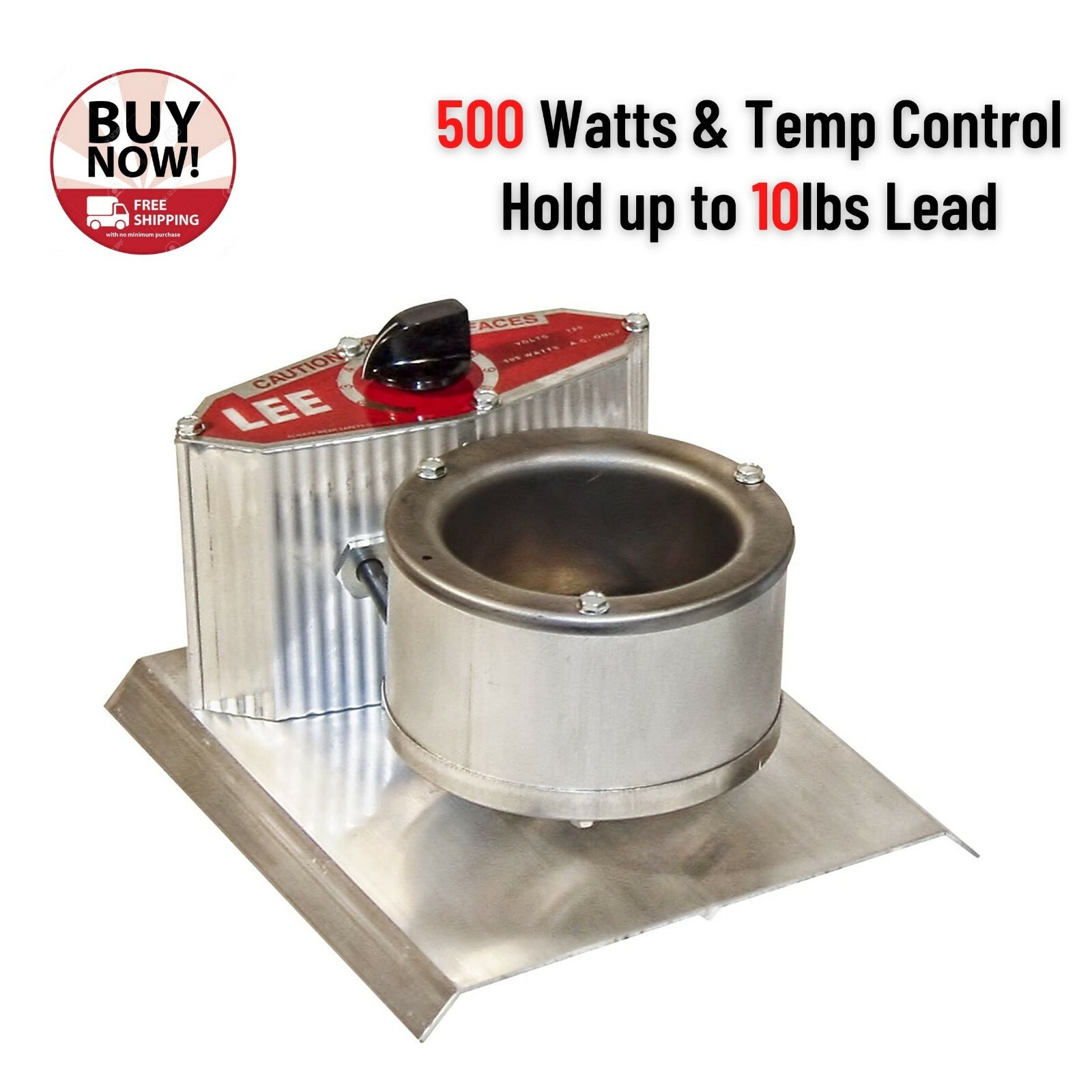 500W Electric Lead Melting Pot Furnace w Temp Control for Casting Wheel Weights