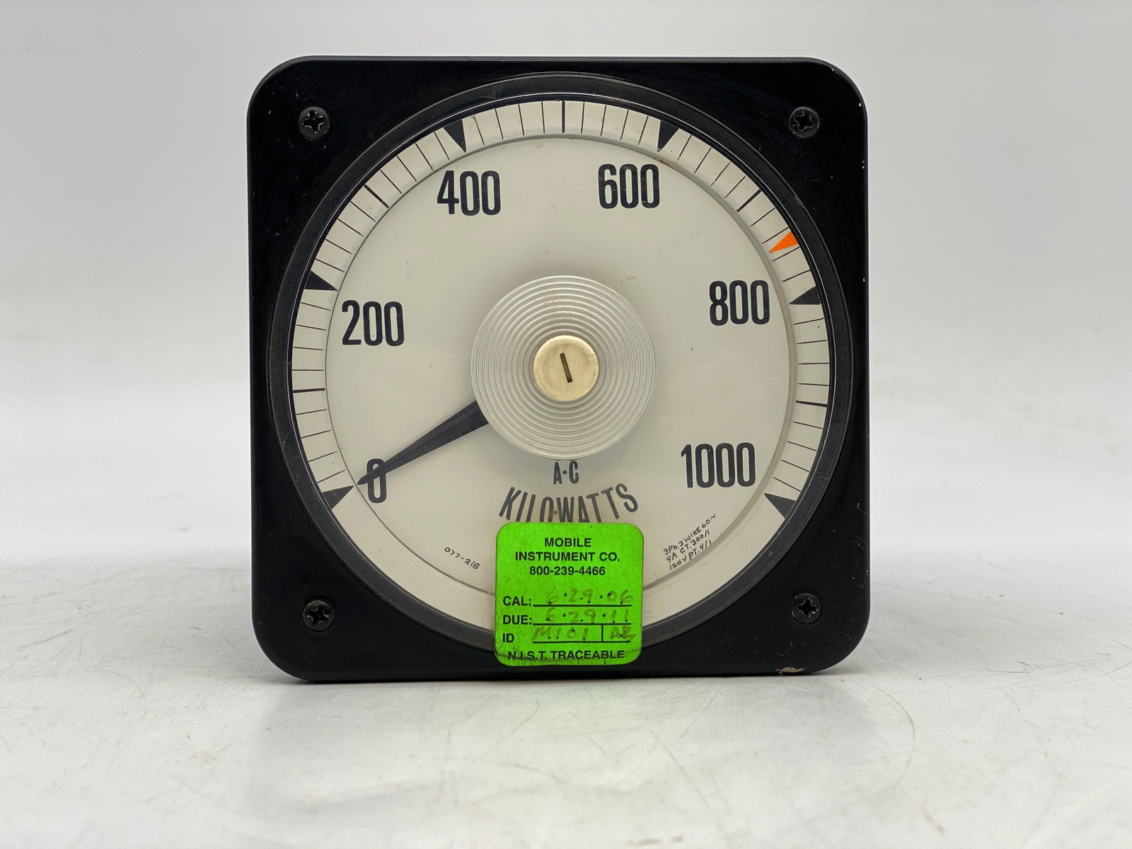 Crompton FPE 077-218 Panel Meter, 0-1000KW (Used)