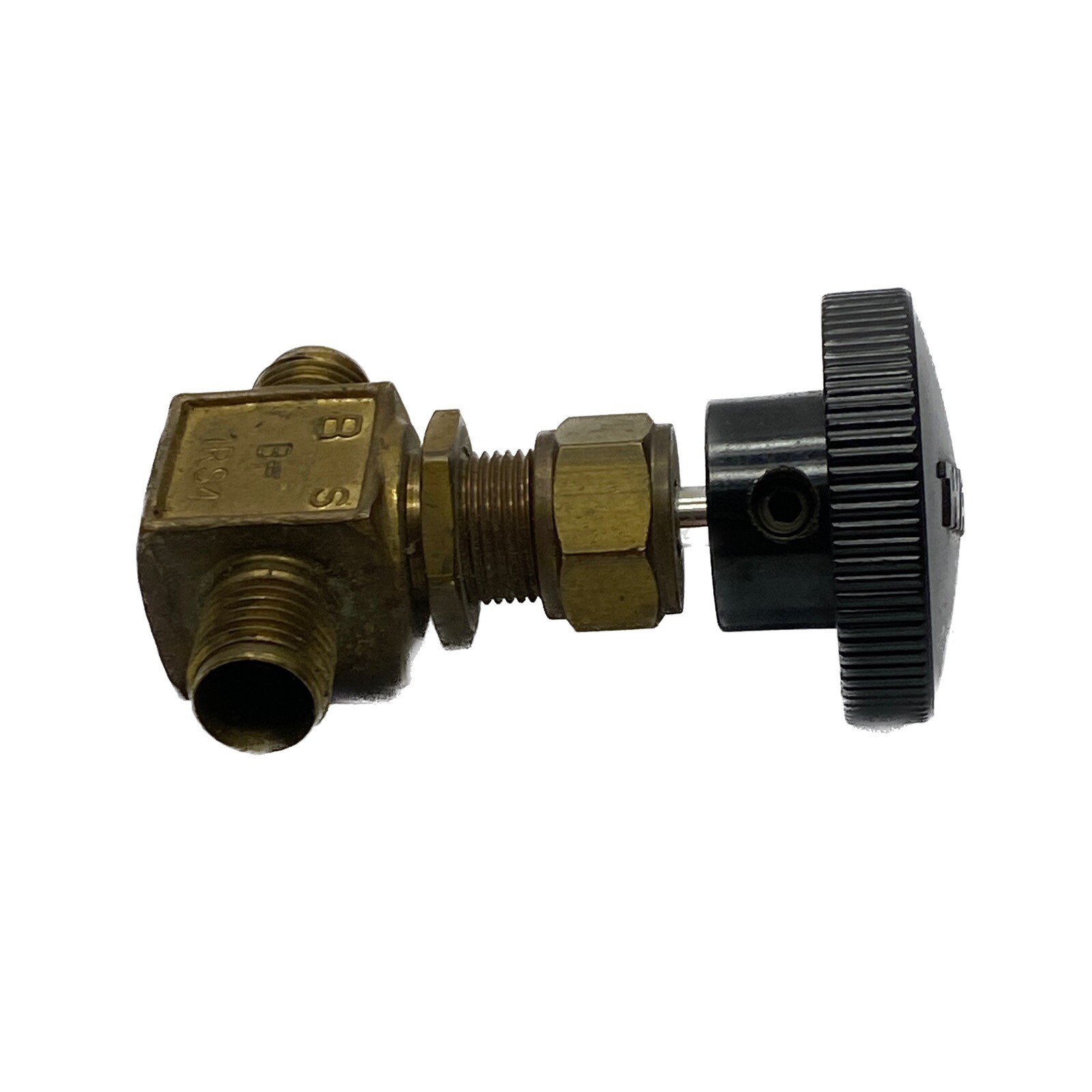USED Swagelok 1/4” Brass Integral Bonnet Needle Valve B-1RS4