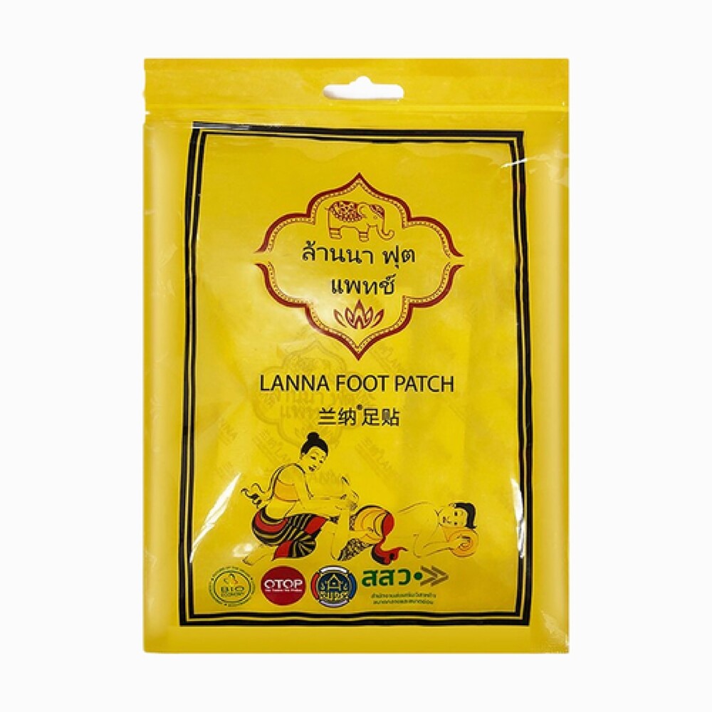 10 Pads Foot Detox Pad Lanna Patch Herbal Natural Health Care Cleansing Thai
