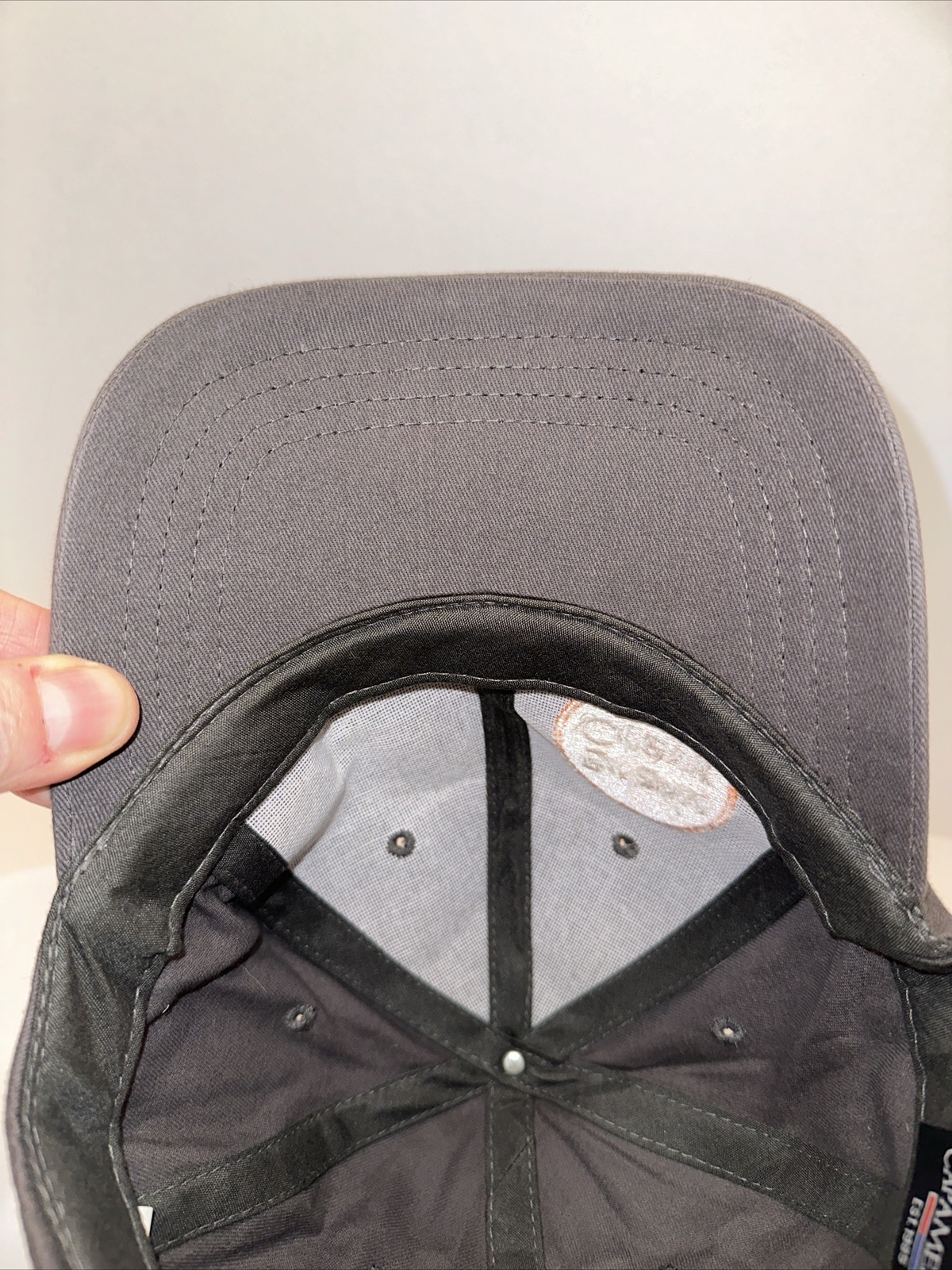 Biggby Brew Crew Orange Logo on Gray Hat Cap Hook Loop Cap America