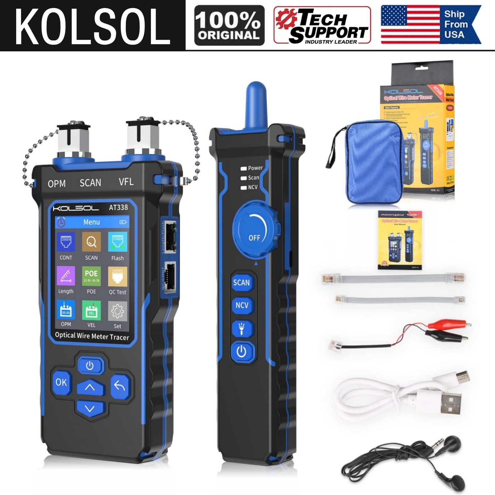 KOLSOL Network Cable Tester LAN Optical Wire Meter Power Meter Tester NF-8508