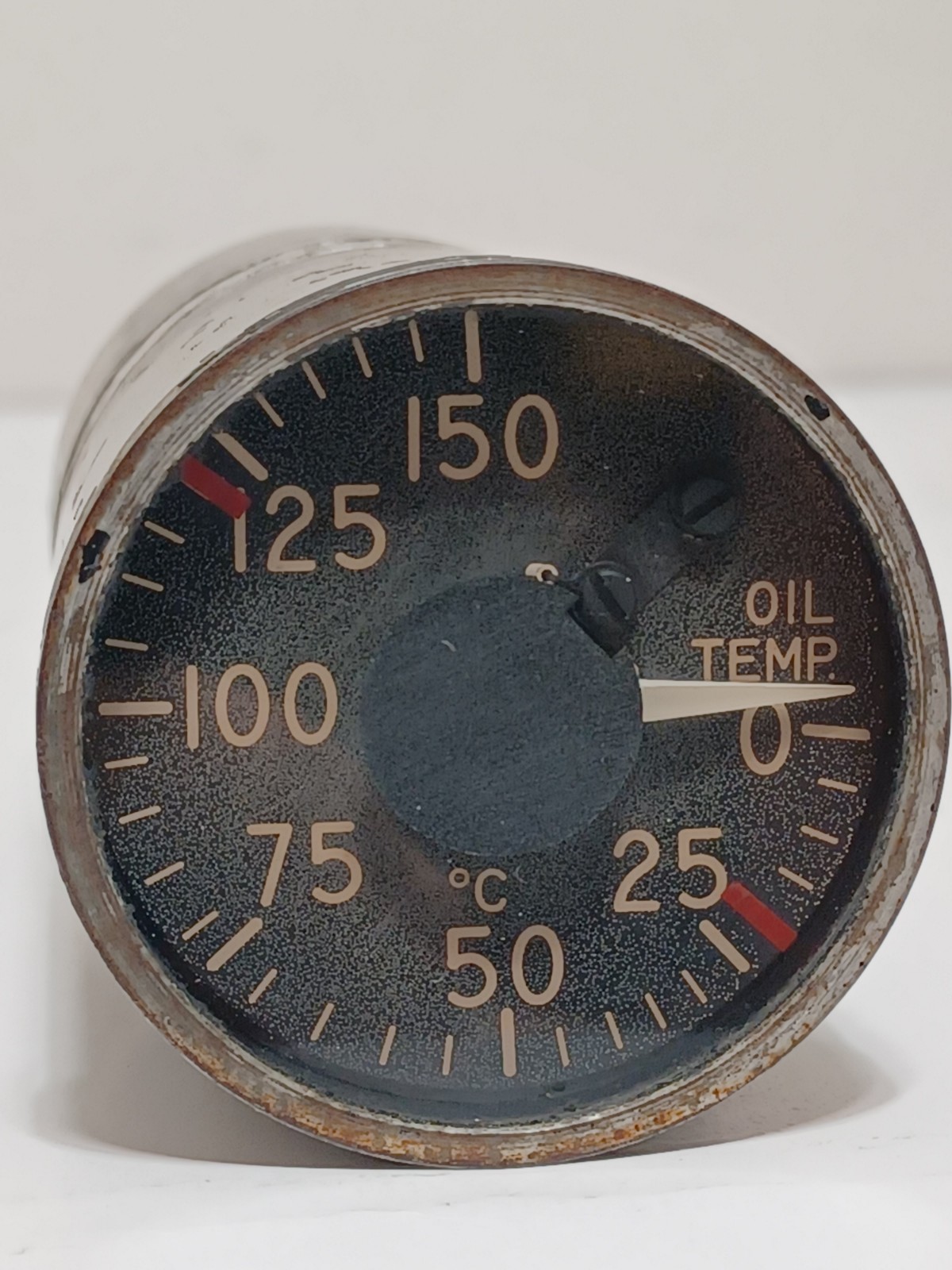 Vintage Aviation Oil Temp. Gauge 2" Face The Lewis Eng. Co. #162BCL10 ~ 1967