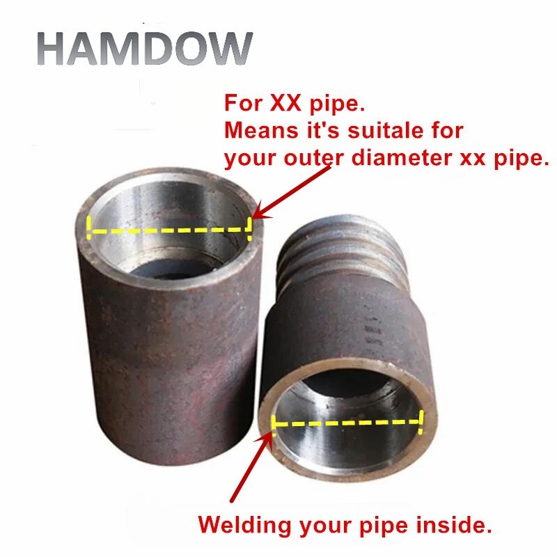 20 Sets Drill Pipe Joints Spiral Drill Rod Stem Water Well Drilling Connectors