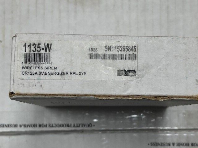 Brand New, DMP 1135-W Wireless Siren for DMP Security White
