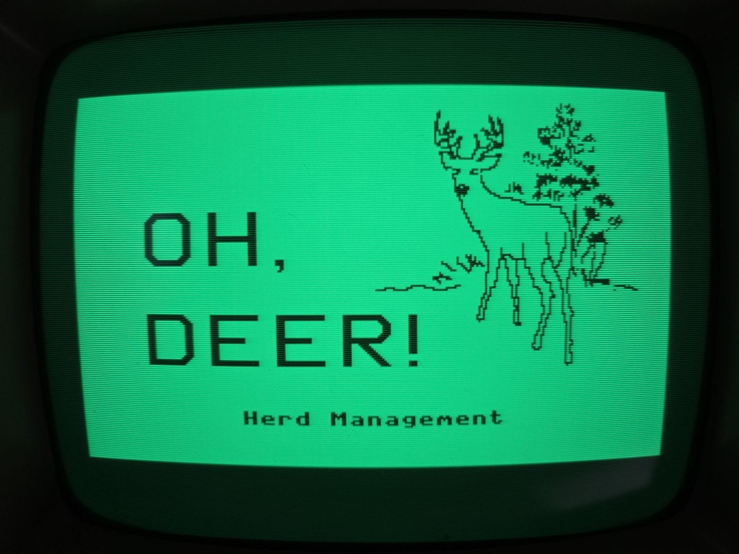 Apple II MECC - Oh, Deer! educational software / game floppy