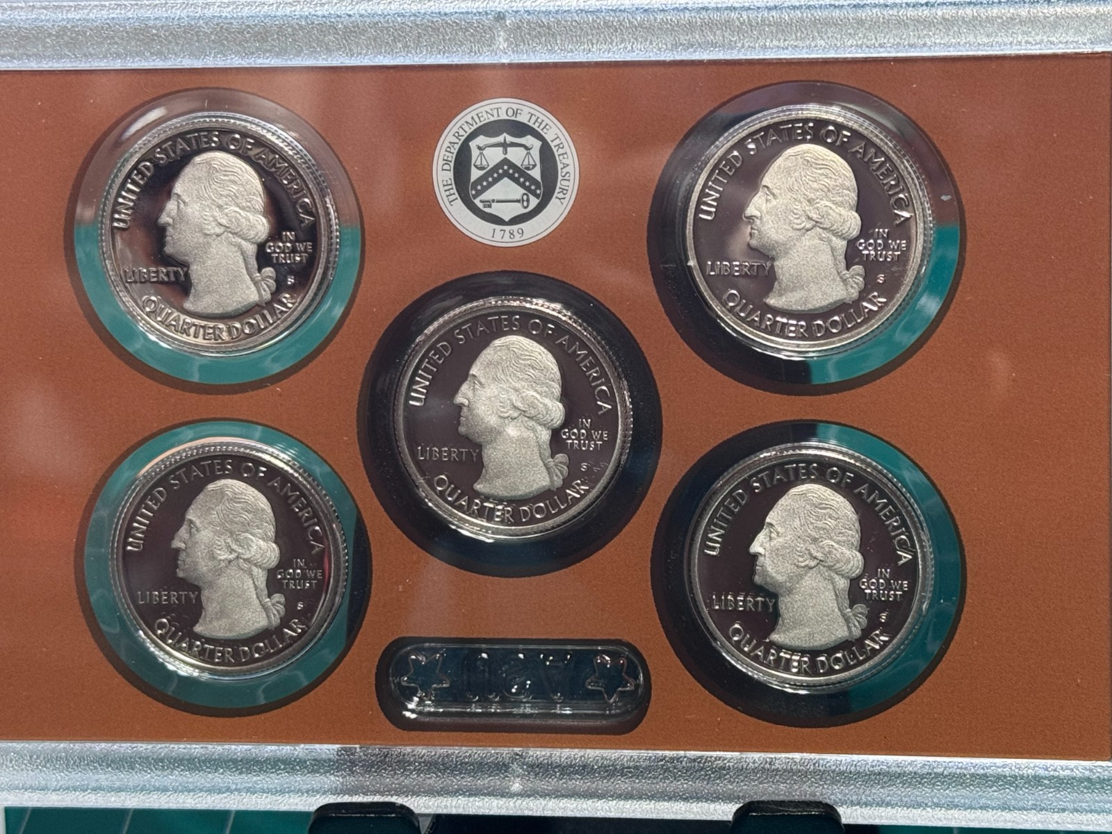 2019 S Clad Proof Quarter Set DCAM PROOF NO BOX OR COA