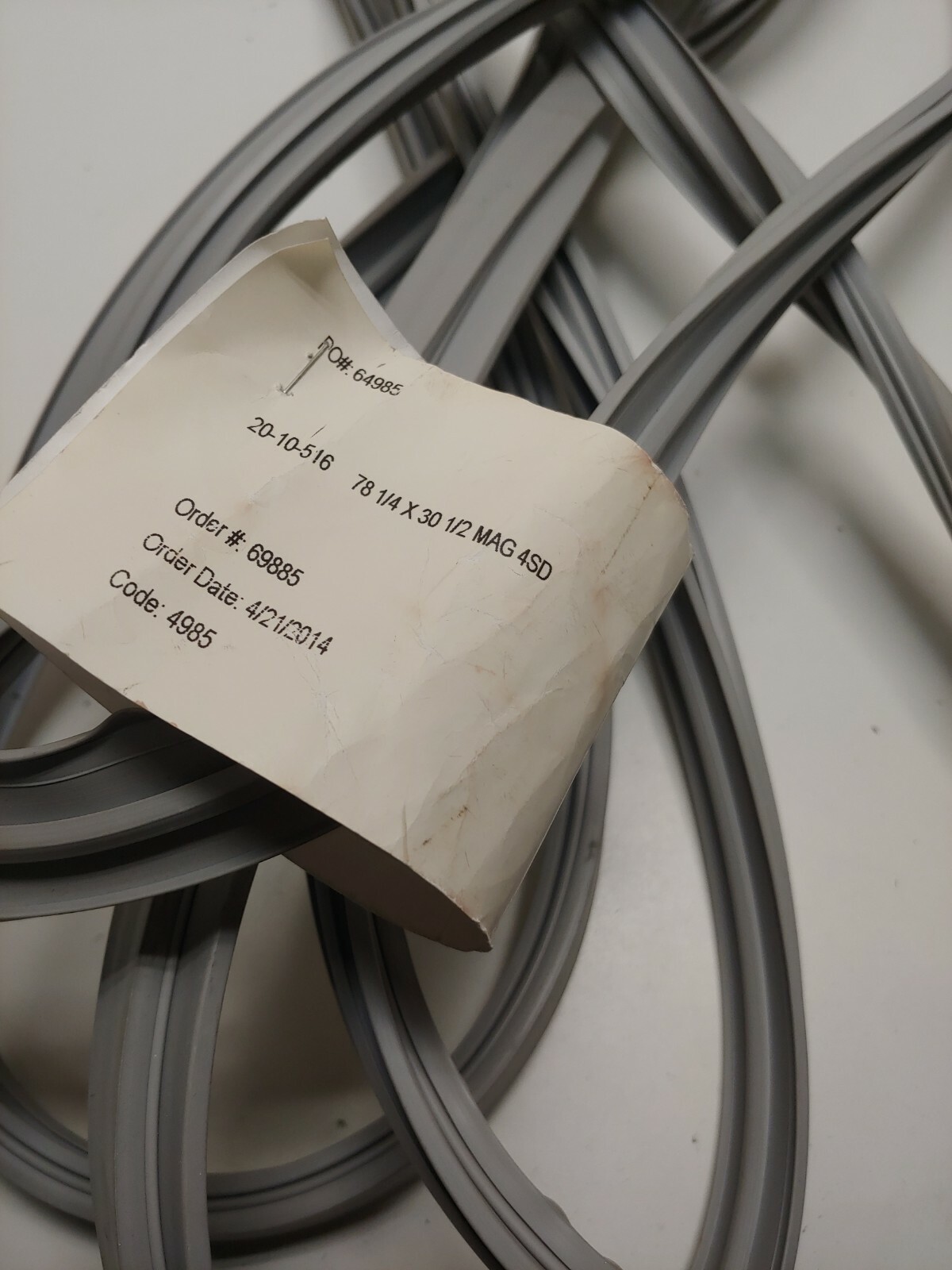 NEW OLD STOCK! 78-1/4" X 30-1/2" MAG 4SD DOOR GASKET 840-7781 20-10-516