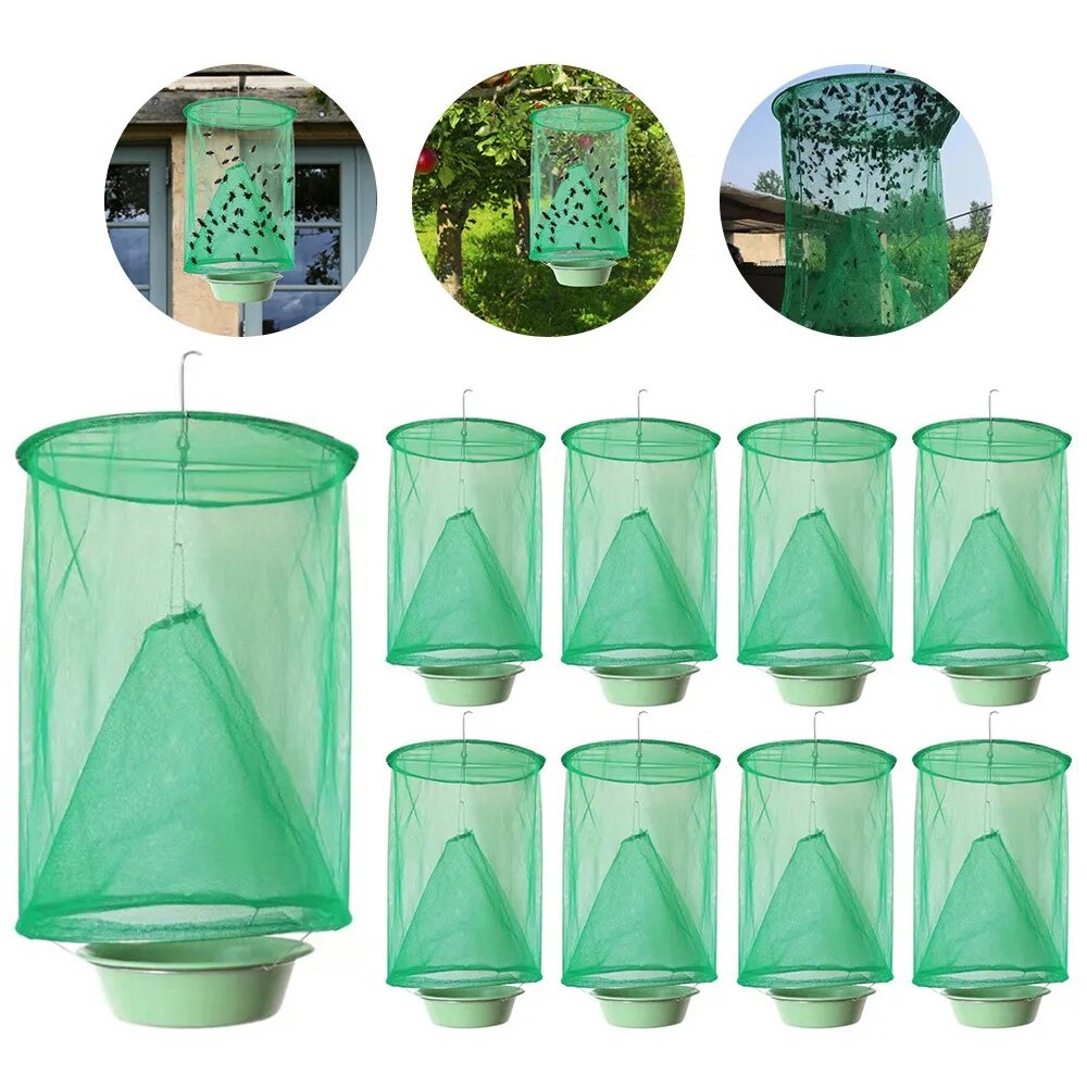 4/6 Pack Ranch Fly Trap Outdoor Fly Trap Killer Bug Cage Net For Farm Horses
