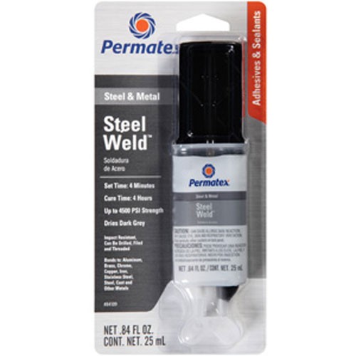 Permatex Steel Weld Epoxy .84 fl oz Dual Syringe