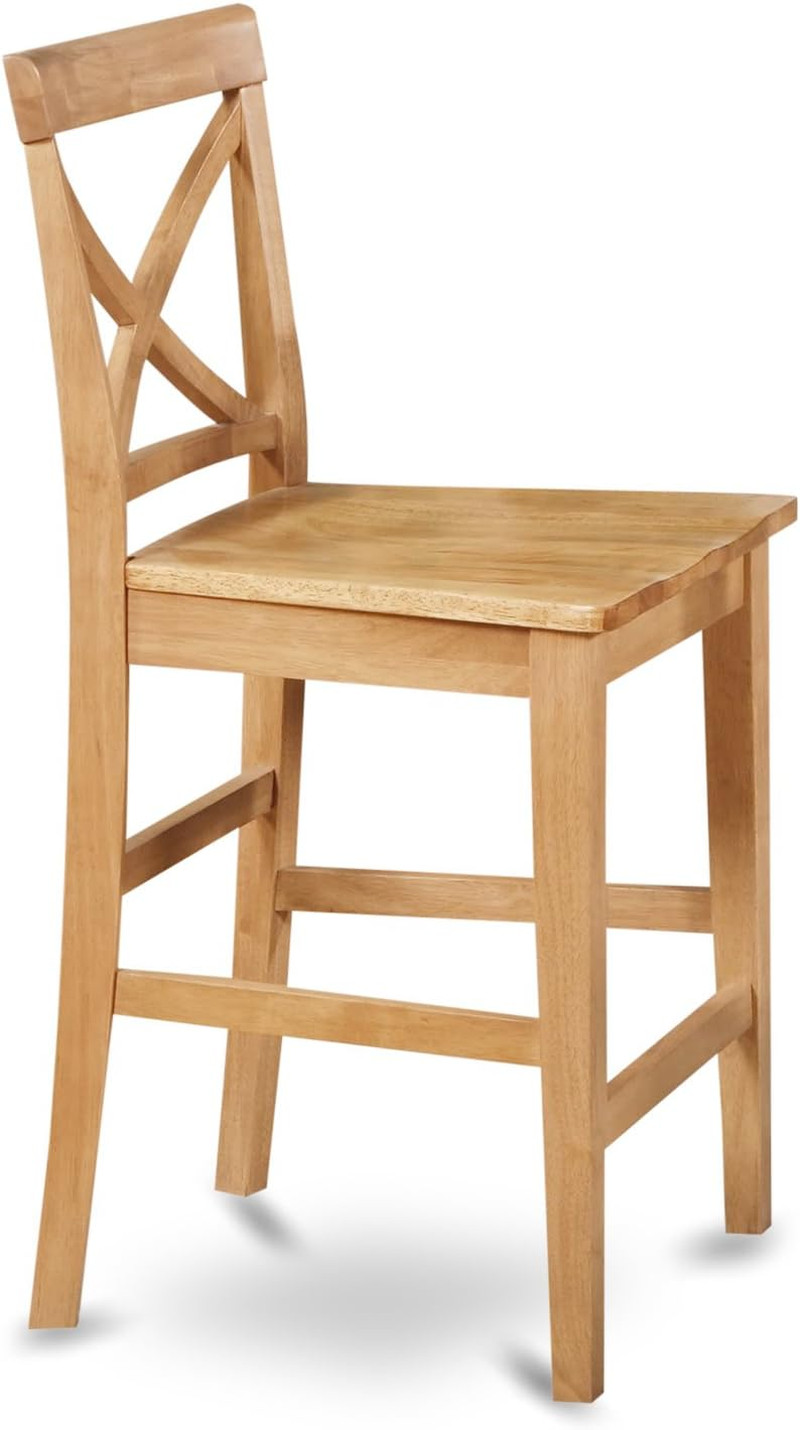 JAPB5-OAK-W 5 Piece Counter Height Dining Table Set Includes a round Kitchen Tab