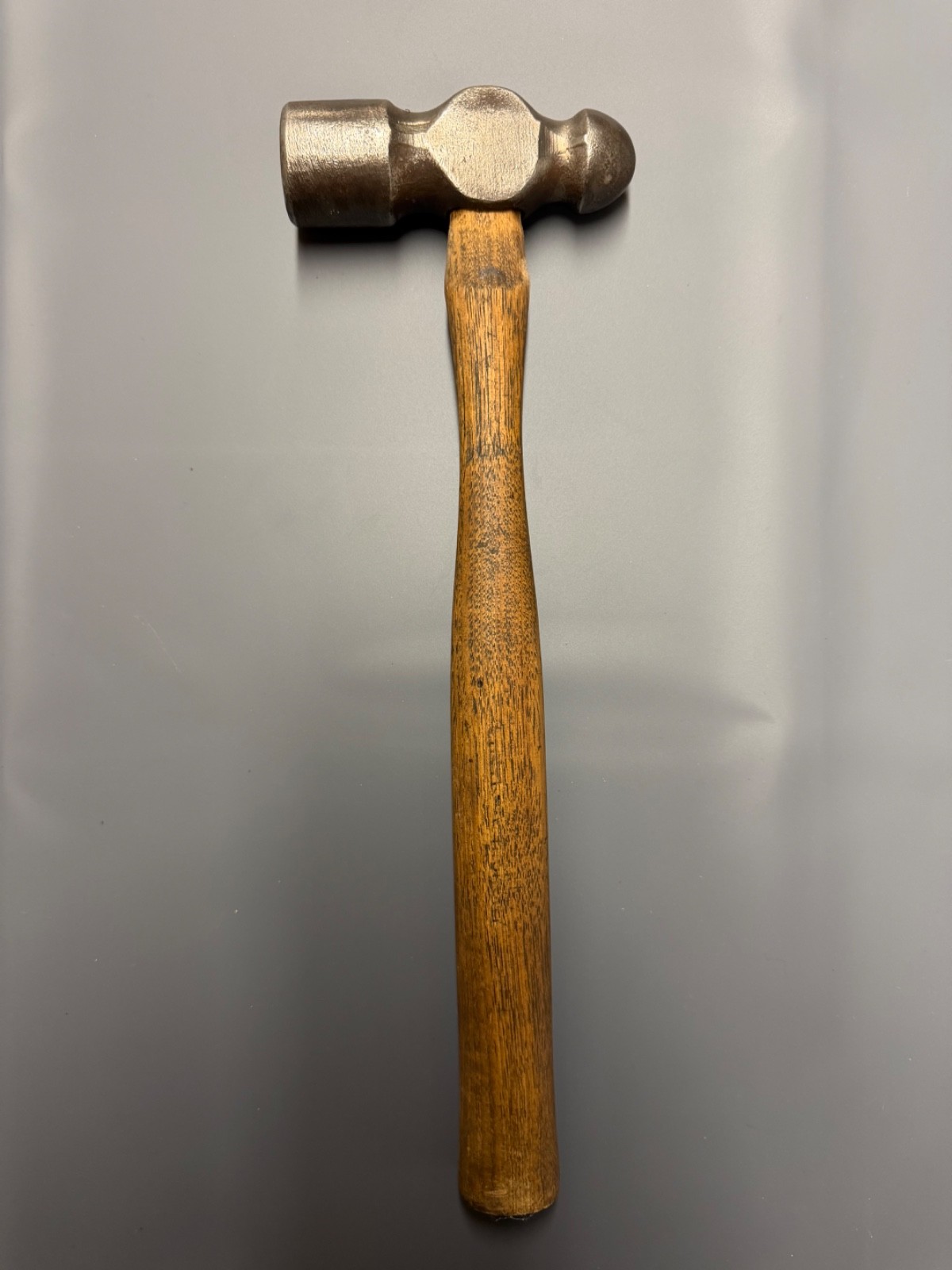Vintage Ball Peen Hammer Wood Metalworking Machinist Tool - (OS1)