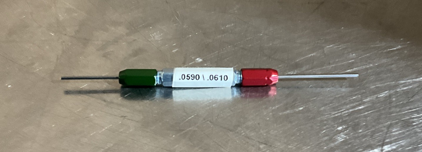 Vermont Gage          Go No Go Pin Gauge              .0590 - .0610