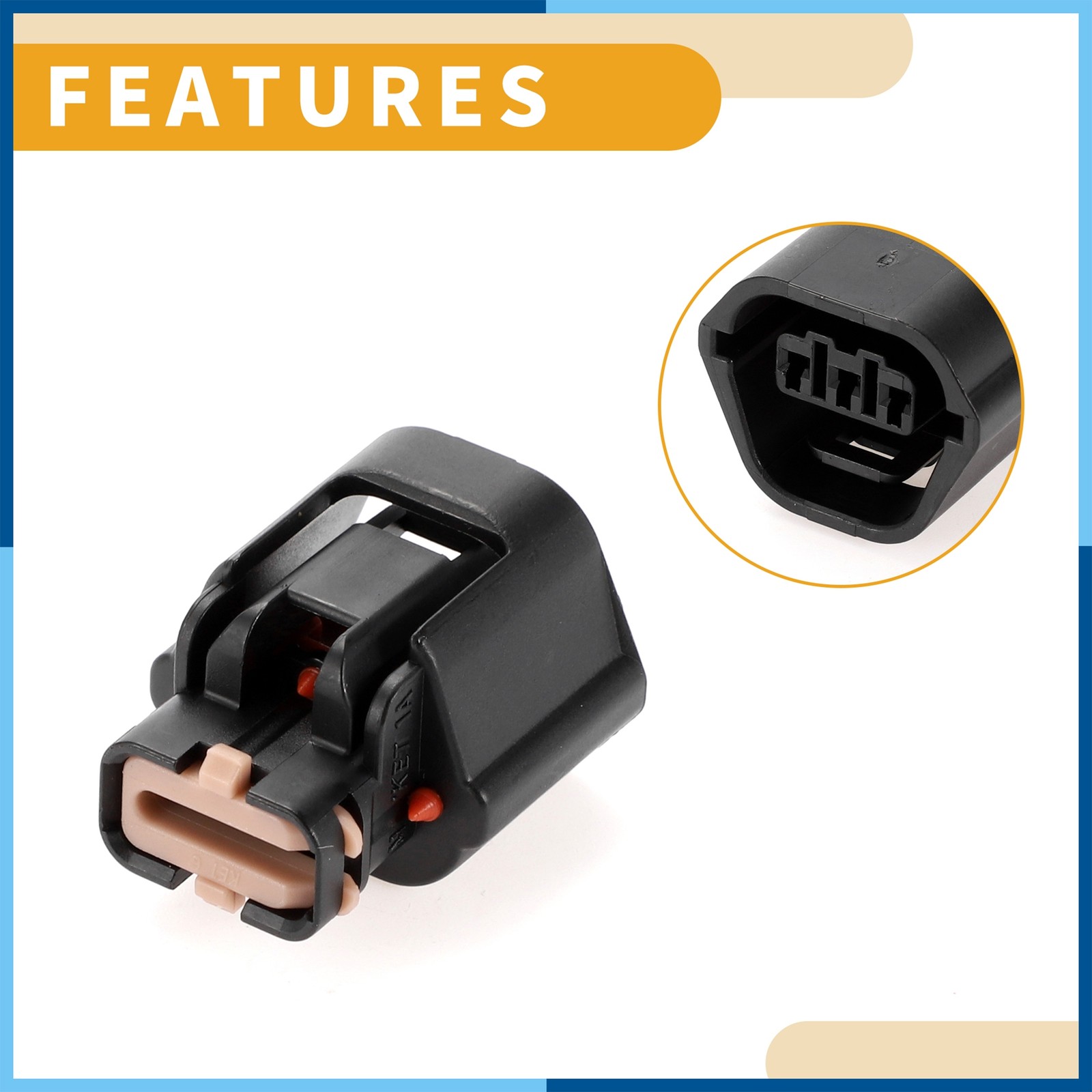 3Pin Crank Cam Speed Sensor Connector Plug for Mitsubishi Evo 1 Set