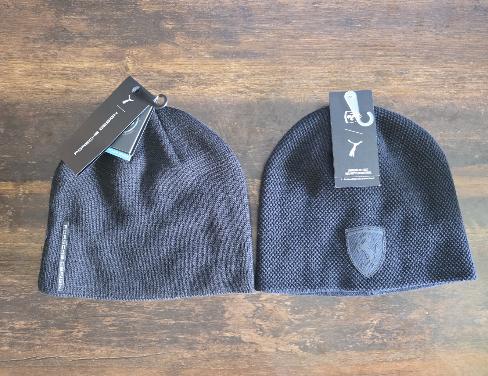 Puma - Porsche Design and Ferrari Designer Classic Beanies - Brand New w/ Tags!